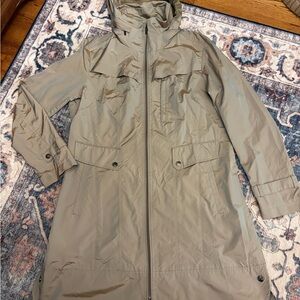 Cole Haan Women's Beige Hooded Trench Coat